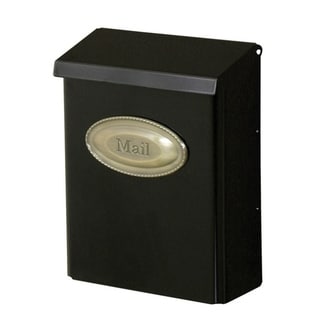 Solar Group Gibraltar Designer Galvanized Steel Wall-Mounted Locking Mailbox Black 12-1/2 in. H x 9-5/8 in. L