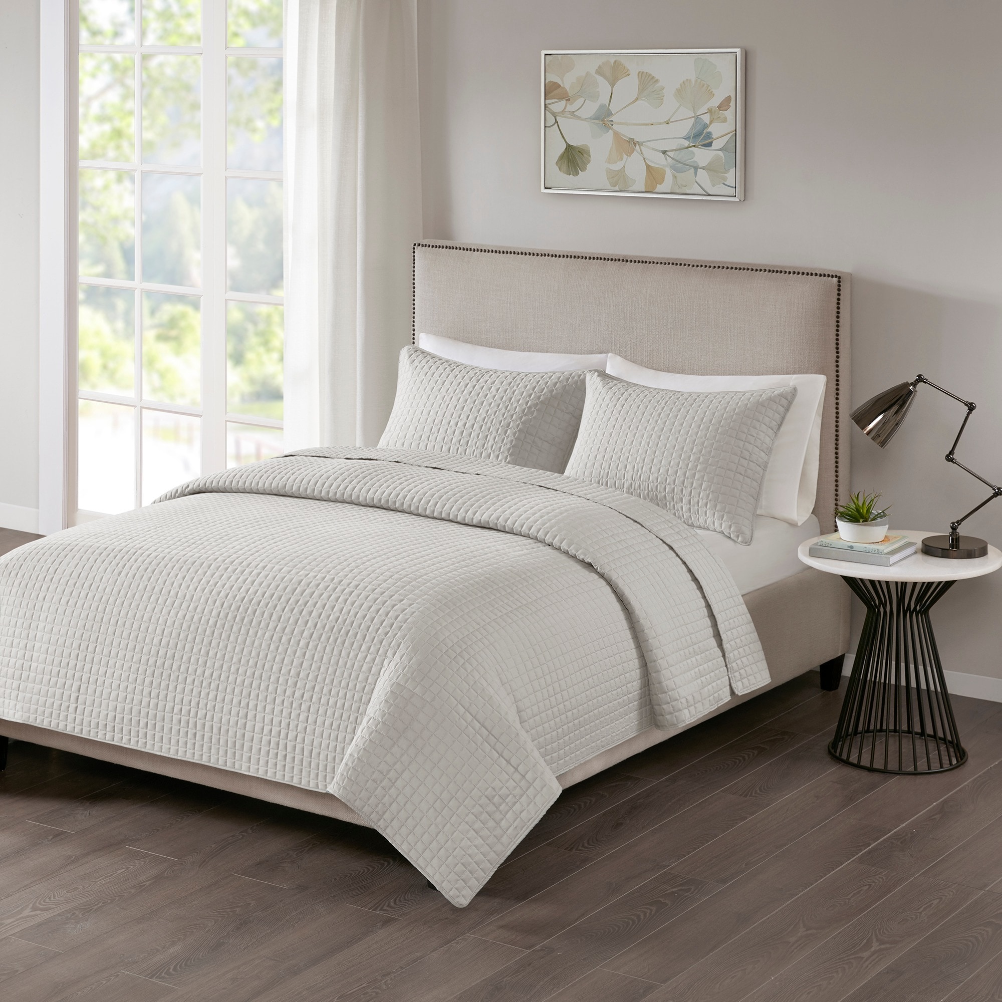 Shop 510 Design Nash Grey Quilted 3 Piece Coverlet Set On Sale