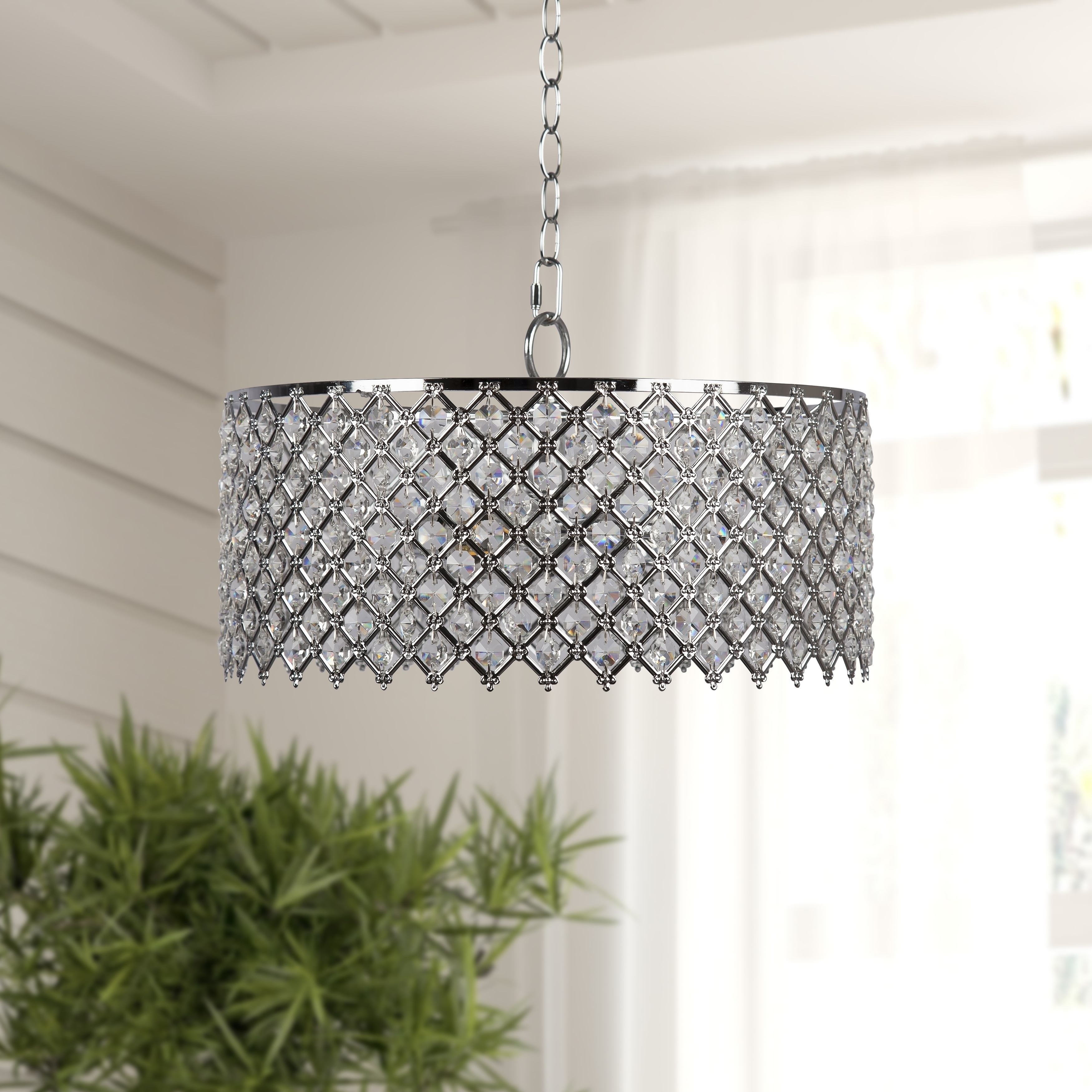 2-Light Chrome Crystal Chandelier - Chandeliers For Bedrooms by Overstock.com