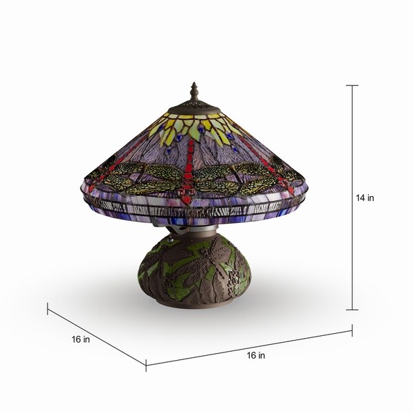 The Curated Nomad Pablo Tiffany-style Dragonfly Table Lamp
