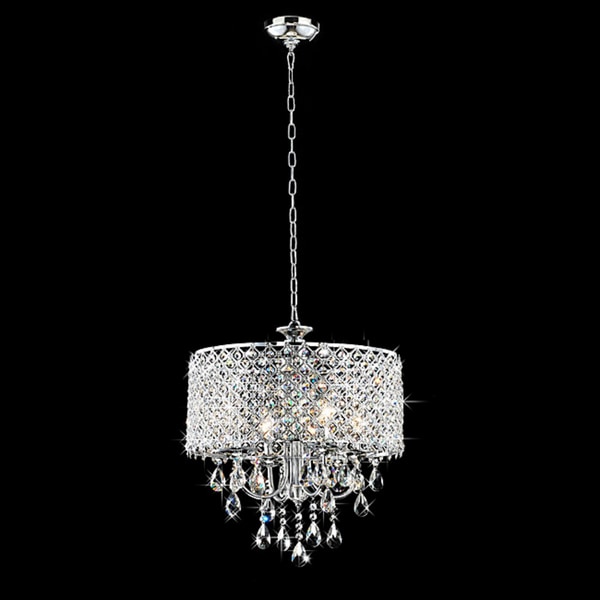 Silver Orchid Taylor Chrome Finish 4-light Round Chandelier