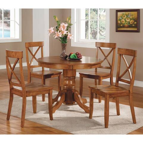 Copper Grove Mendocino Cottage Oak 5 Piece Dining Furniture Set By