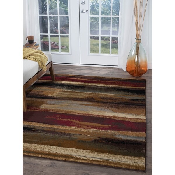 Pine Canopy Chugach Red Area Rug - 5'3 x 7'3