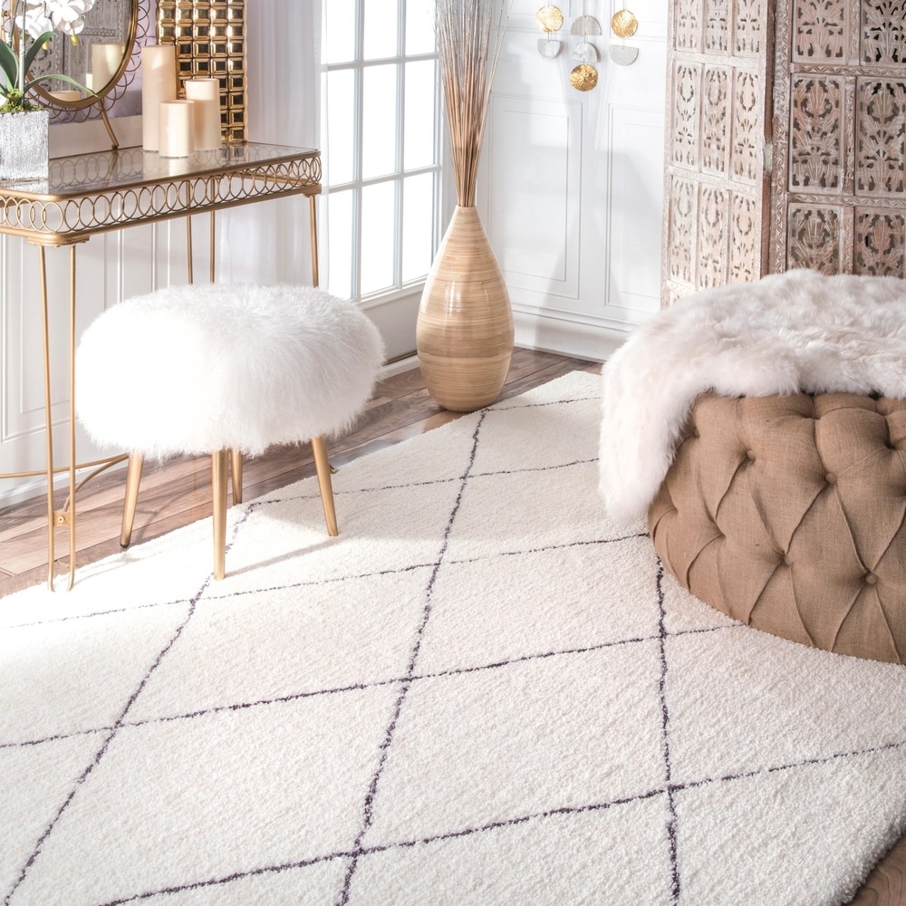 Nuloom Armitra Moroccan Lattice Shag Area Rug