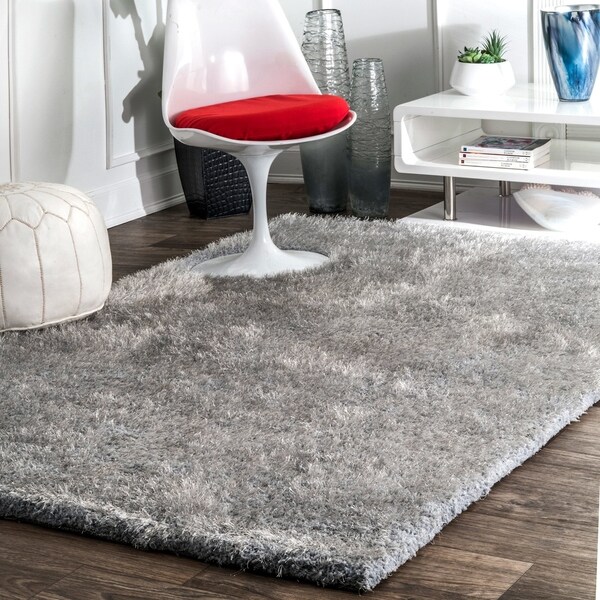 Silver Orchid Rita Handmade Soft Plush Shag Area Rug - 5' x 8'
