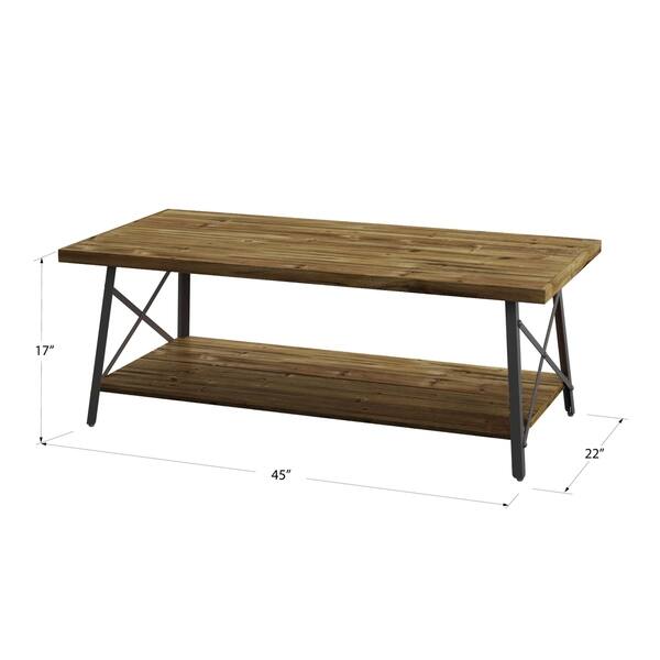 Carbon Loft Oliver Rustic Natural Fir Coffee Table On Rustic Natural Fir Coffee Table