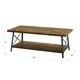 Carbon Loft Oliver Modern Rustic Natural Fir Coffee Table - Thumbnail 3
