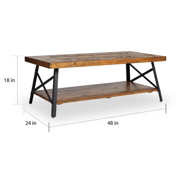 Carbon Loft Oliver Rustic Natural Fir Coffee Table On Rustic Natural Fir Coffee Table