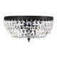 preview thumbnail 1 of 3, Silver Orchid Taylor 3-light Crystal Basket Flush Mount Chandelier