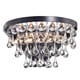 preview thumbnail 4 of 6, Silver Orchid Taylor 2-light Antique Black Crystal Wall Sconce