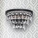 preview thumbnail 1 of 6, Silver Orchid Taylor 2-light Antique Black Crystal Wall Sconce