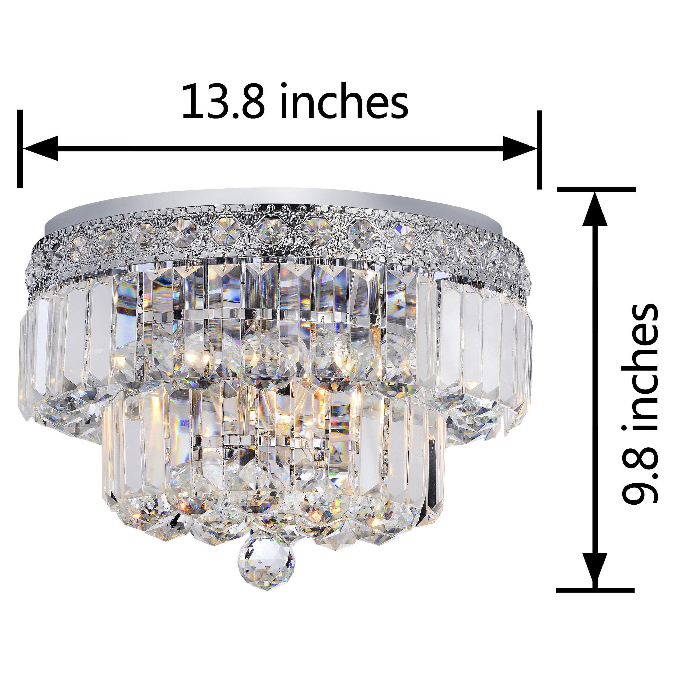 silver orchid taylor chrome crystal flush mount chandelier