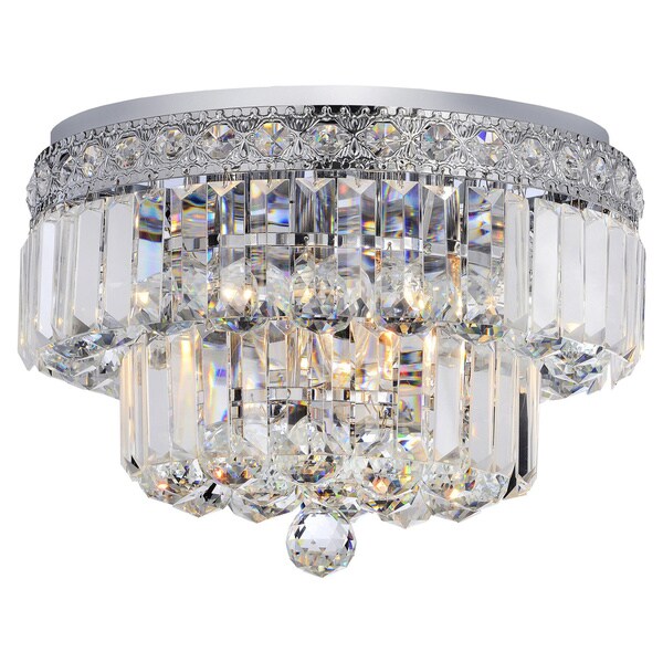 silver orchid taylor chrome crystal flush mount chandelier