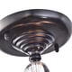 preview thumbnail 2 of 3, Silver Orchid Antique Black Crystal 3-light Flush Mount Chandelier