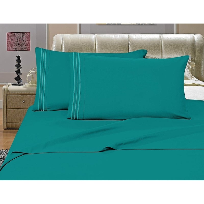 Porch & Den Briggs Deep Pocket Bed Sheet Set - Twin - Turquoise