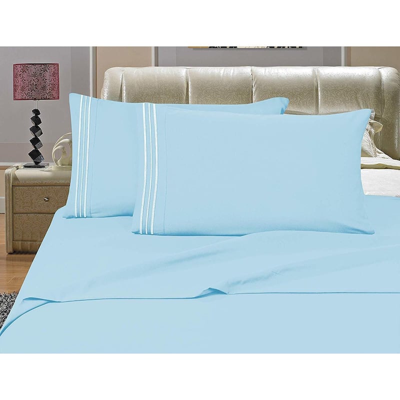 Porch & Den Briggs Deep Pocket Bed Sheet Set - Twin - Aqua