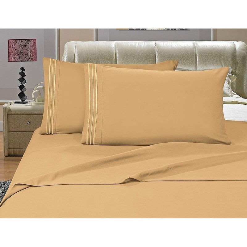 Porch & Den Briggs Deep Pocket Bed Sheet Set - Twin - Camel