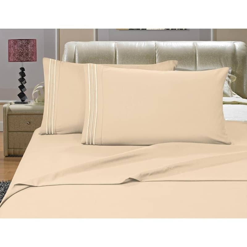 Porch & Den Briggs Deep Pocket Bed Sheet Set - Twin - Cream