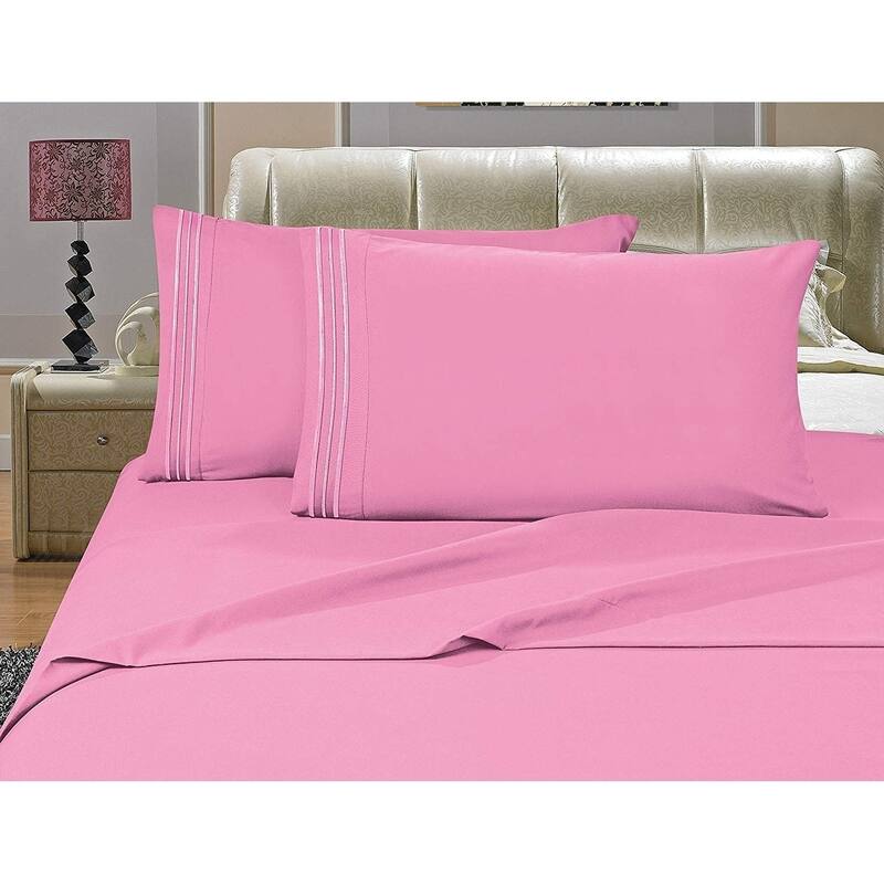 Porch & Den Briggs Deep Pocket Bed Sheet Set - Twin - Light Pink