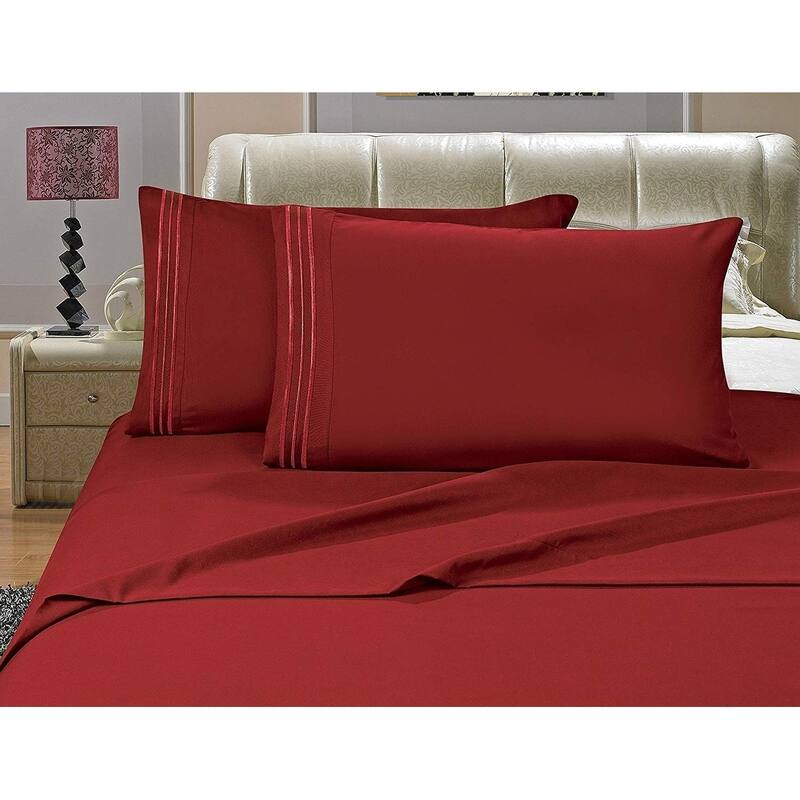 Porch & Den Briggs Deep Pocket Bed Sheet Set - Queen - Rust