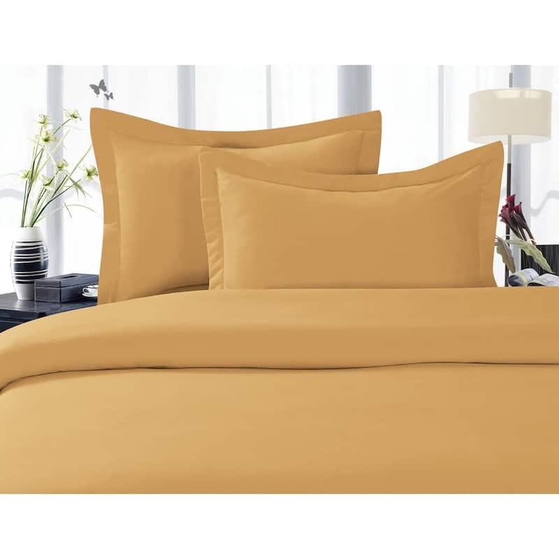 Elegant Comfort Luxurious Wrinkle-free and Fade-resistant Duvet Cover Set - Full - Queen/Full/Queen - Gold