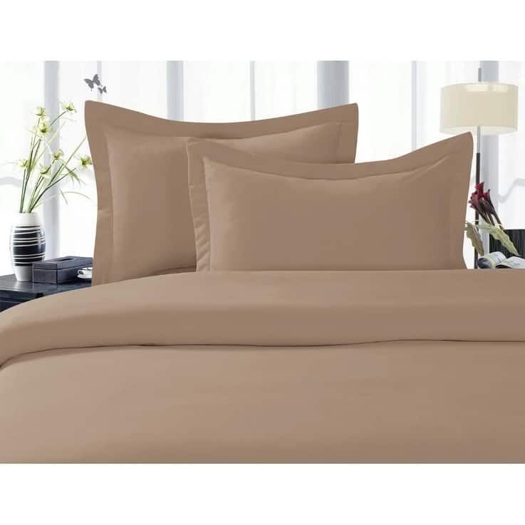 Elegant Comfort Luxurious Wrinkle-free and Fade-resistant Duvet Cover Set - Full - Queen/Full/Queen - Taupe