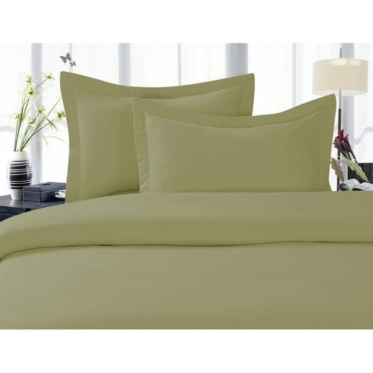 Elegant Comfort Luxurious Wrinkle-free and Fade-resistant Duvet Cover Set - Full - Queen/Full/Queen - Sage