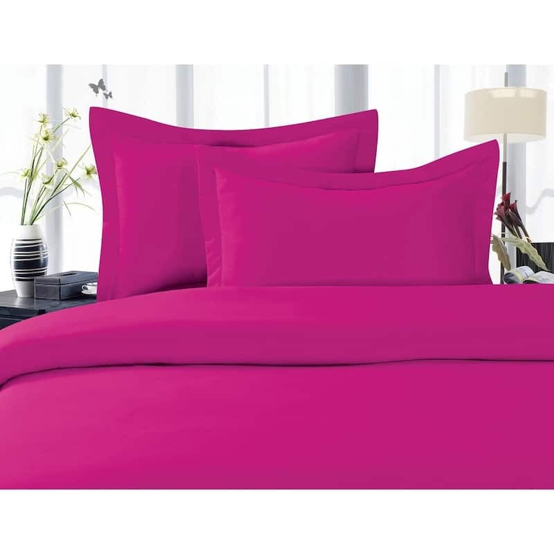 Elegant Comfort Luxurious Wrinkle-free and Fade-resistant Duvet Cover Set - Full - Queen/Full/Queen - Pink