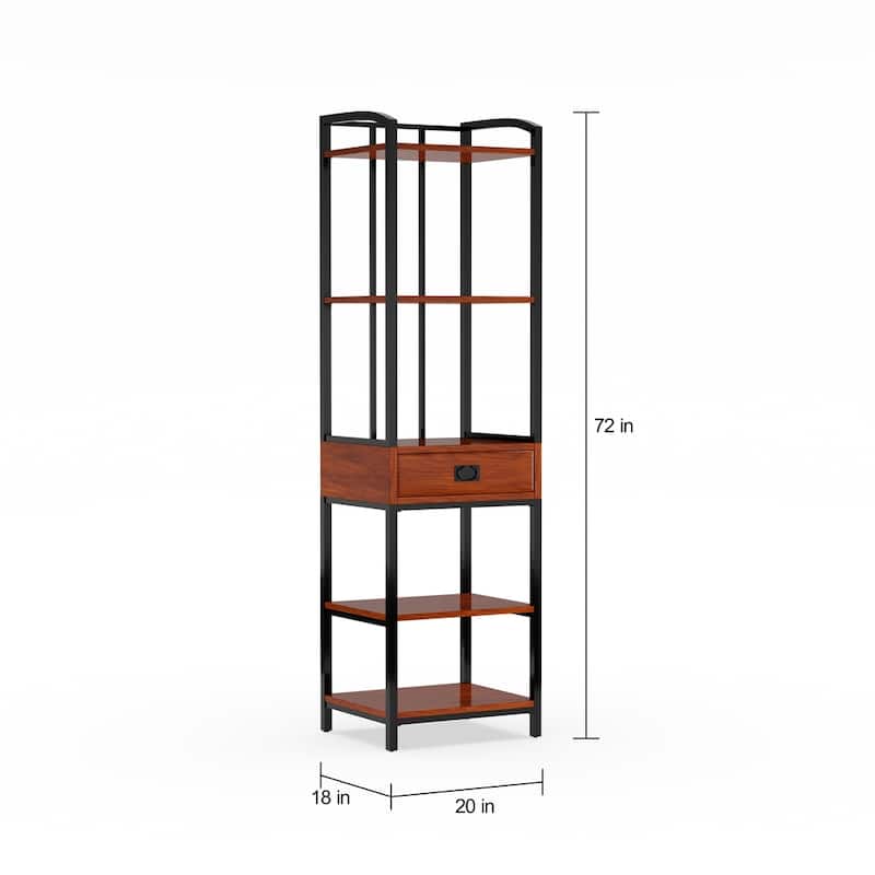 Distressed Oak Media Tower