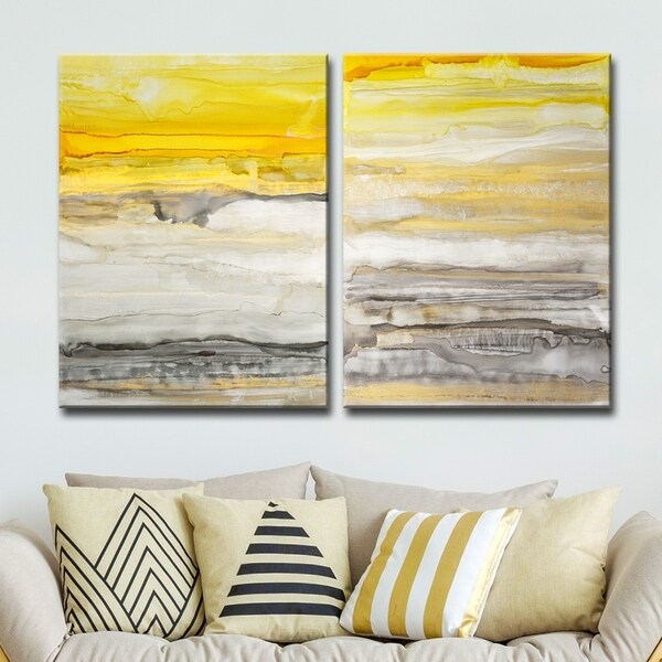 Carson Carrington Alsgarde 2-piece Gallery-Wrapped Canvas Set - Yellow