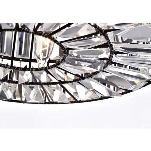 Shop Silver Orchid Taylor Crystal Glass Prism Flush Mount