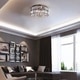 preview thumbnail 8 of 7, Silver Orchid Taylor Crystal Glass Prism Flush Mount Chandelier