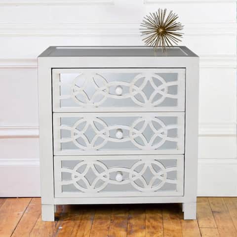 Silver Orchid Fonda Glam Slam 3 Drawer Mirror Chest By Herry Up On