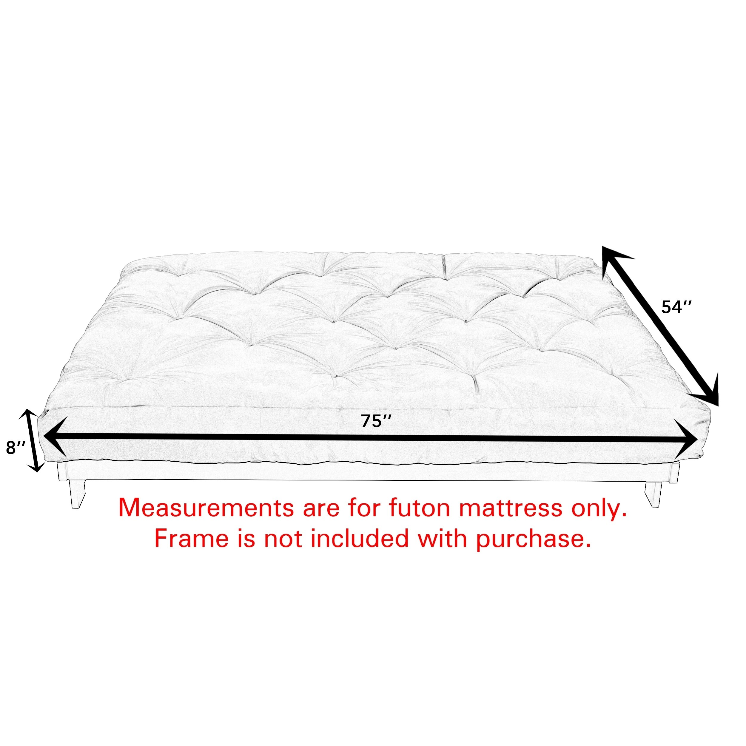 Porch & Den Battersea Full-size 10-inch Futon Mattress