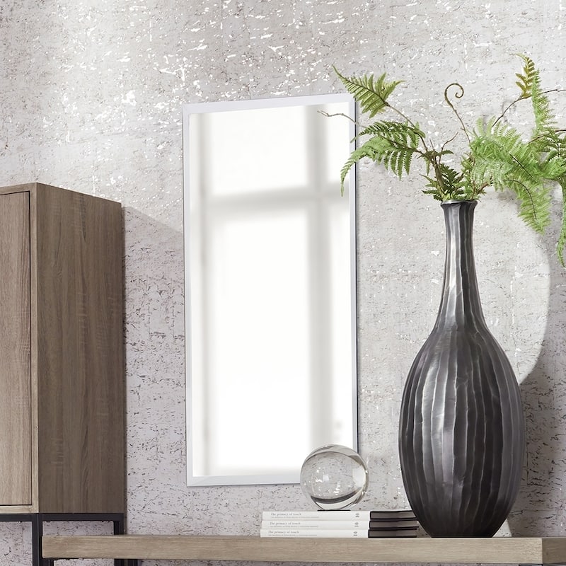 Porch & Den Steel Frameless Beveled Rectangular Mirror