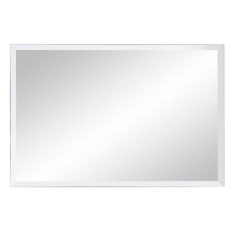 Porch & Den Steel Frameless Beveled Rectangular Mirror