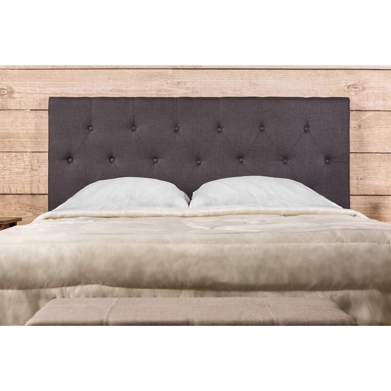 Furniture of America Zele Modern Ivory Linen Adjustable Headboard