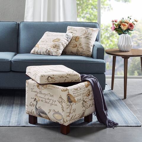 Madison Park Shelley Ottoman with Decorative Pillows
