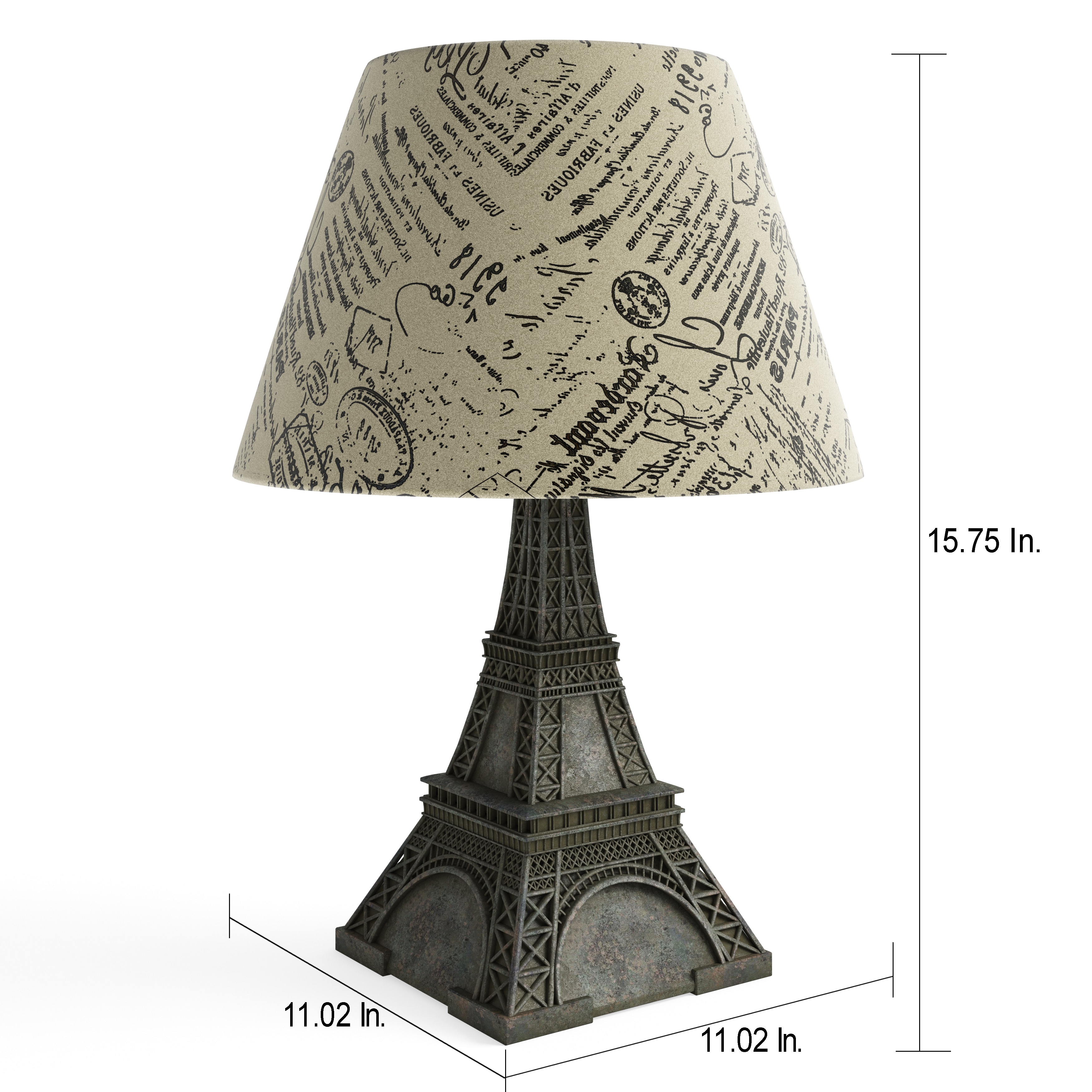 Silver Orchid Arthur Paris Eiffel Tower Lamp And Printed Shade