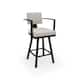 Option Cream Faux Leather / Black Metal