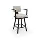 preview thumbnail 8 of 80, Amisco Akers Swivel Bar Stool Cream Faux Leather / Black Metal