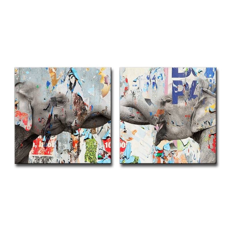 The Curated Nomad 'Saddle Ink Elephant VI' Canvas Wall Art Set
