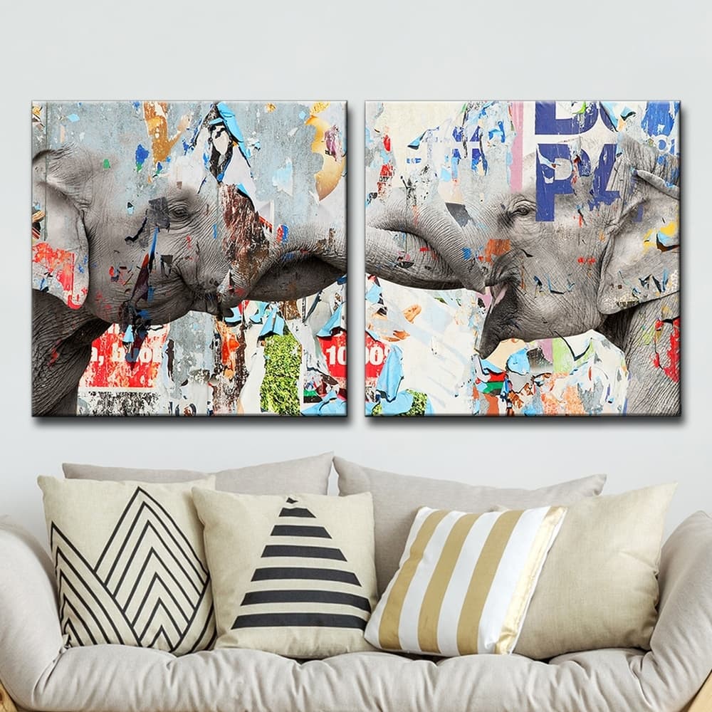 The Curated Nomad 'Saddle Ink Elephant VI' Canvas Wall Art Set
