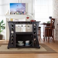 Porch & Den Northlawn Espresso Buffet with Wine Rack
