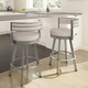 Strick & Bolton Klykov Upholstered Back 26-inch Swivel Metal Counter Stool - Thumbnail 20