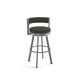 Strick & Bolton Klykov Upholstered Back 26-inch Swivel Metal Counter Stool - Thumbnail 3