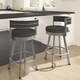 Strick & Bolton Klykov Upholstered Back 26-inch Swivel Metal Counter Stool - Thumbnail 5