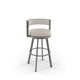 Strick & Bolton Klykov Upholstered Back 26-inch Swivel Metal Counter Stool - Thumbnail 2