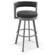 Strick & Bolton Klykov Upholstered Back 26-inch Swivel Metal Counter Stool - Thumbnail 9