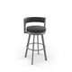 Strick & Bolton Klykov Upholstered Back 26-inch Swivel Metal Counter Stool - Thumbnail 4